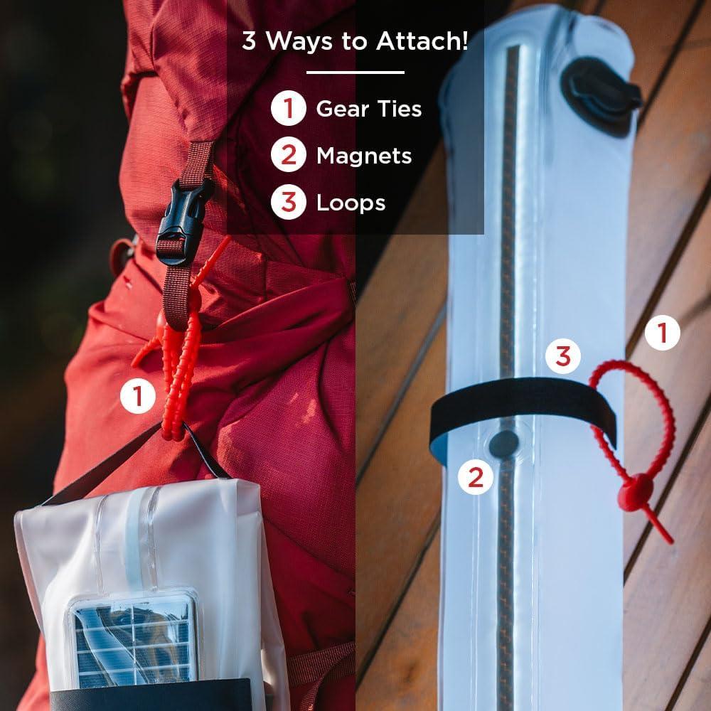 image:imageLuminAID Solar Beam with Phone Charger Shatterproof amp Waterproof Inflatable Tube Lantern with 300 Lumens of Bright LED Perfect for Camping Backpacking Hiking Emergency
