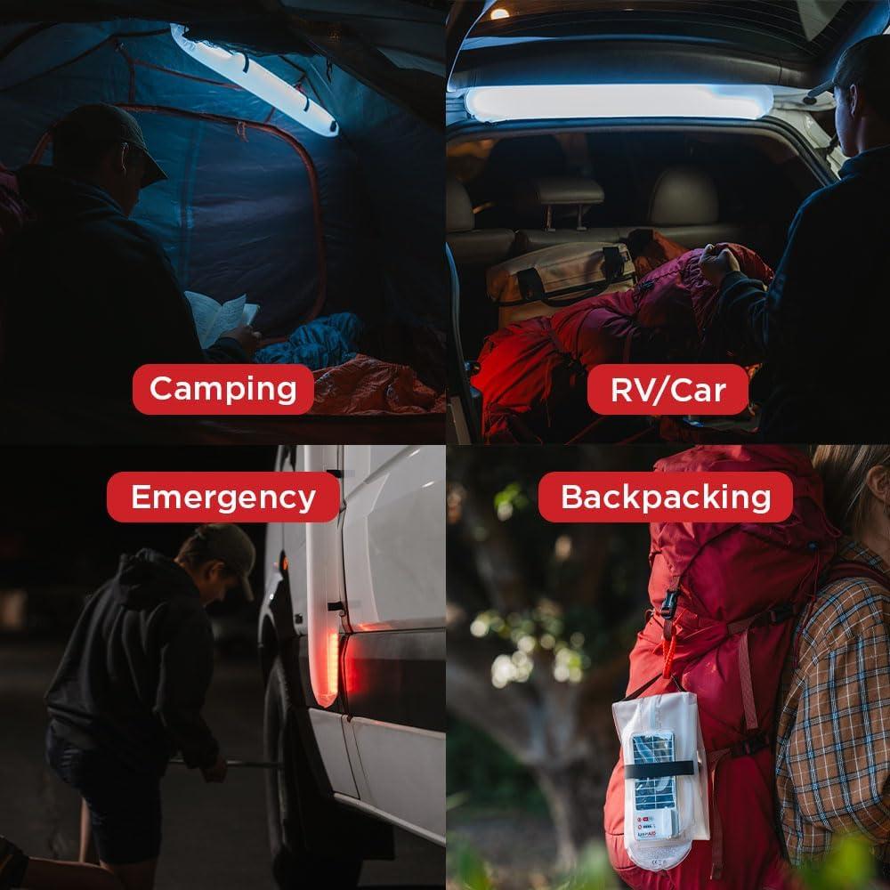 image:imageLuminAID Solar Beam with Phone Charger Shatterproof amp Waterproof Inflatable Tube Lantern with 300 Lumens of Bright LED Perfect for Camping Backpacking Hiking Emergency