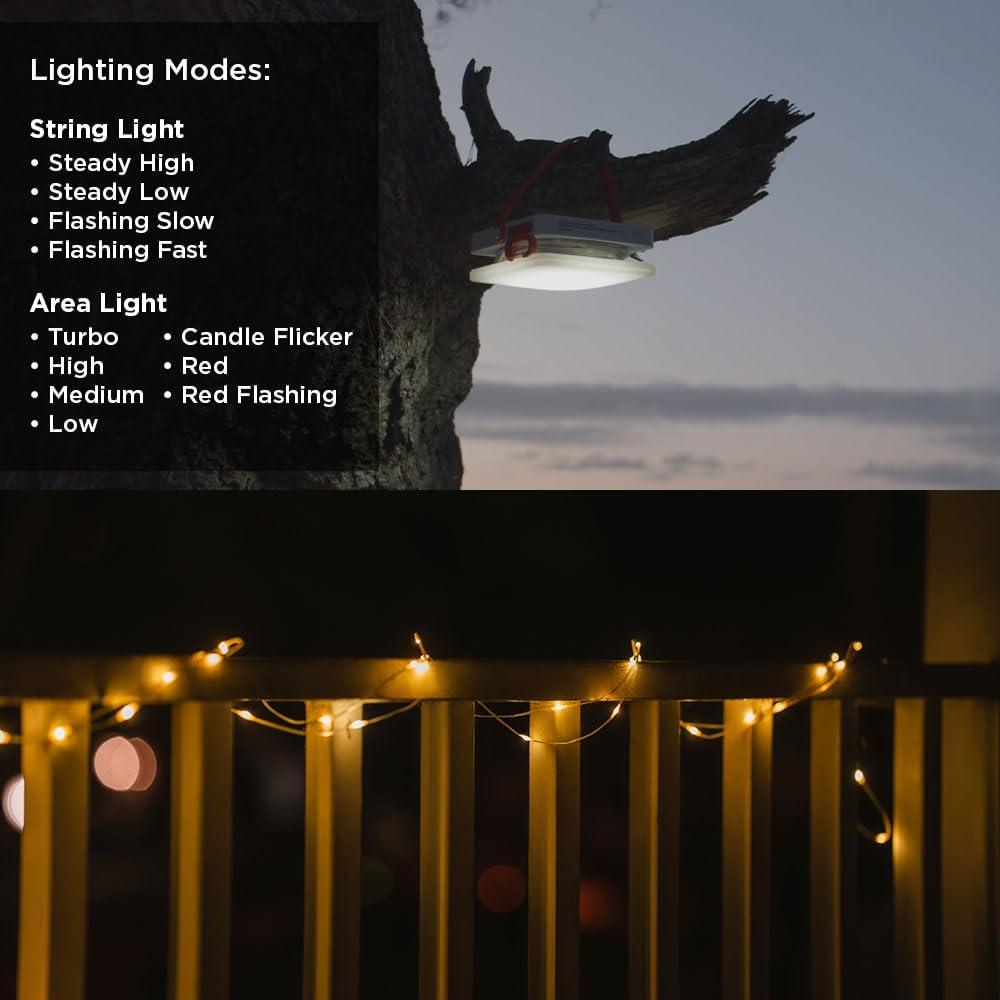 image:imageLuminAID Solar String Light with Phone Charger Rechargeable Tent Lights for Camping 32 ft String Lights Perfect for Camping Backyard Patio RVs Outdoor Power Outages 1 PackWarm White
