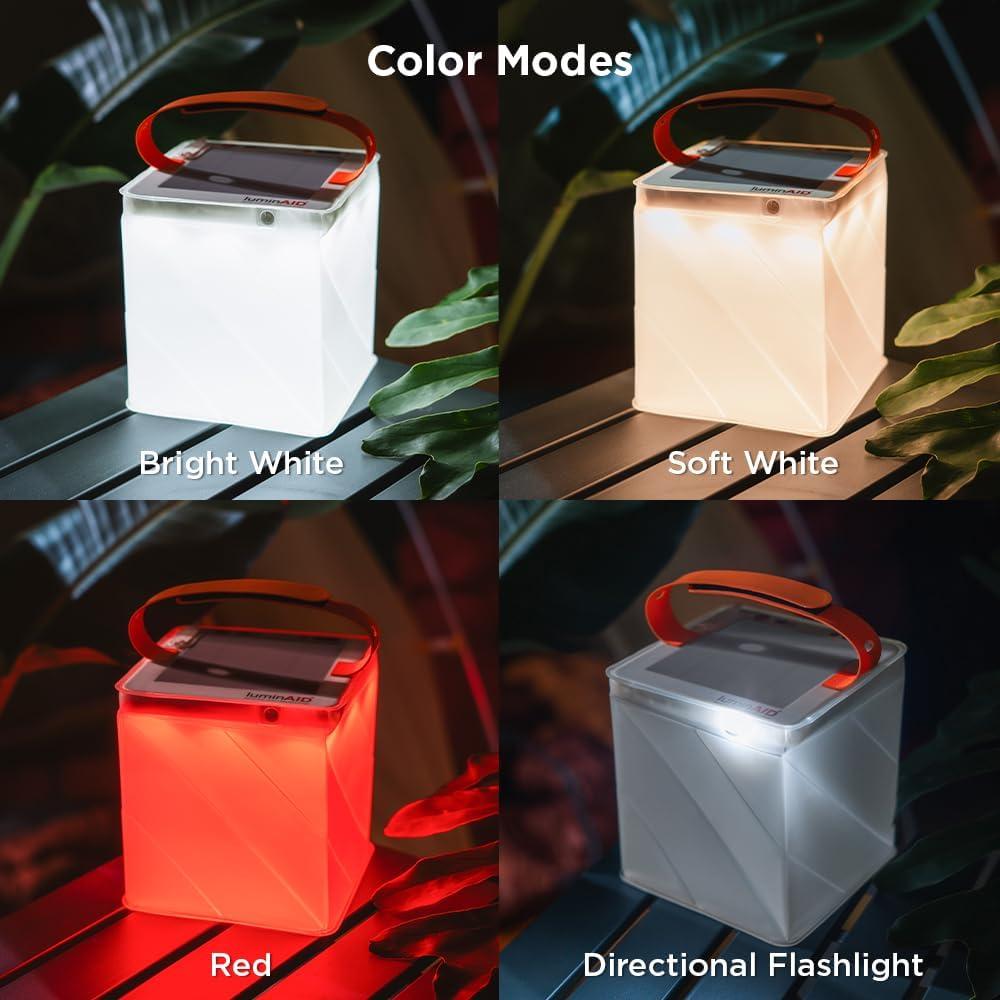 image:imageLuminAID Survivor Solar Lantern with Dual Phone Charger Inflatable LED Lamp for Camping Hiking and Travel Emergency Light for Power Outages Hurricane Survival Kits