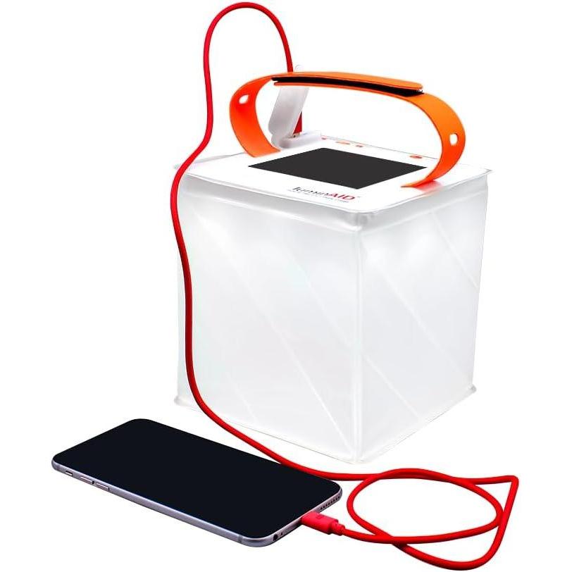 image:imageLuminAID Max Quick Inflate 2in1 Solar Camping Lantern and Phone Charger Rechargeable LED Lamp for Camping Hiking amp Travel Waterproof Emergency Light for Power Outages Hurricane Survival Kits