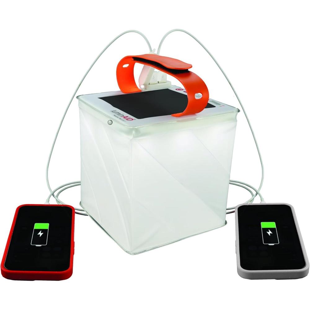 image:imageLuminAID Survivor Solar Lantern with Dual Phone Charger Inflatable LED Lamp for Camping Hiking and Travel Emergency Light for Power Outages Hurricane Survival Kits