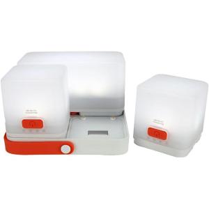 image:imageLuminAID Trio Solar Cube Lanterns with Phone Charger  LED Lamp for Camping Hiking and Travel  Emergency Light for Power Outages Hurricane Survival Kits